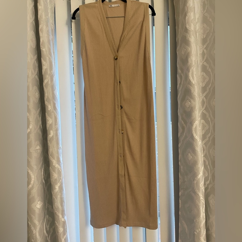 Zara long vest cardigan
